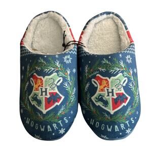 Harry Potter Hogwarts Unisex Memory Foam House Slippers Size L/9 Women Men NWT